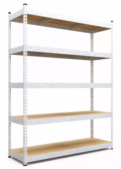 Стелаж металевий Титан ОД 3120х1600х400, 300 кг/полицю, 5 полиць, ДСП, оцинкований